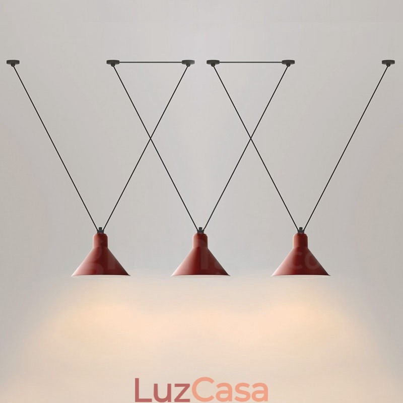 Luminária de teto pendente contemporânea moderna com 3 luzes