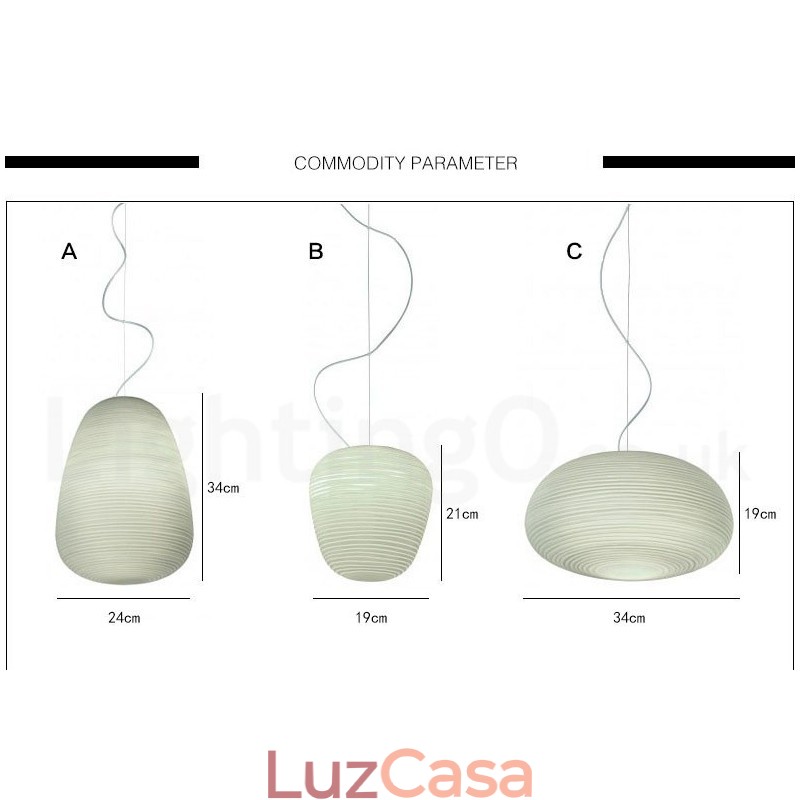 1 Luminária de teto pendente moderna e contemporânea com cúpula de vidro
