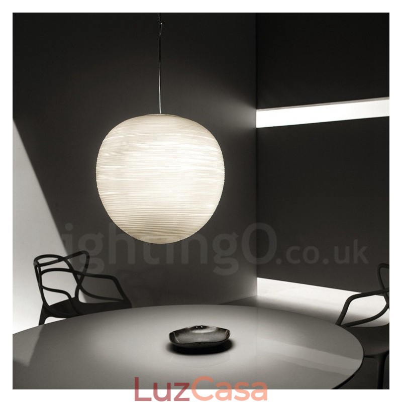 1 Luminária de teto pendente moderna e contemporânea com cúpula de vidro