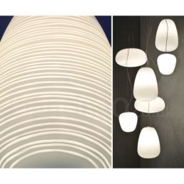 1 Luminária de teto pendente moderna e contemporânea com cúpula de vidro