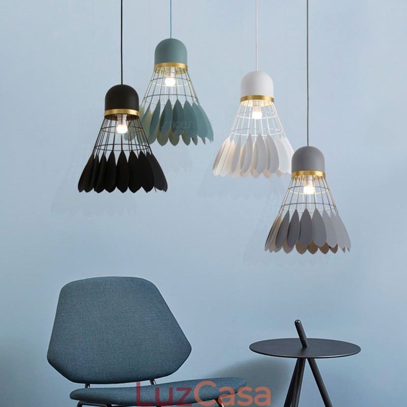 1 Luminária de teto pendente moderna e contemporânea