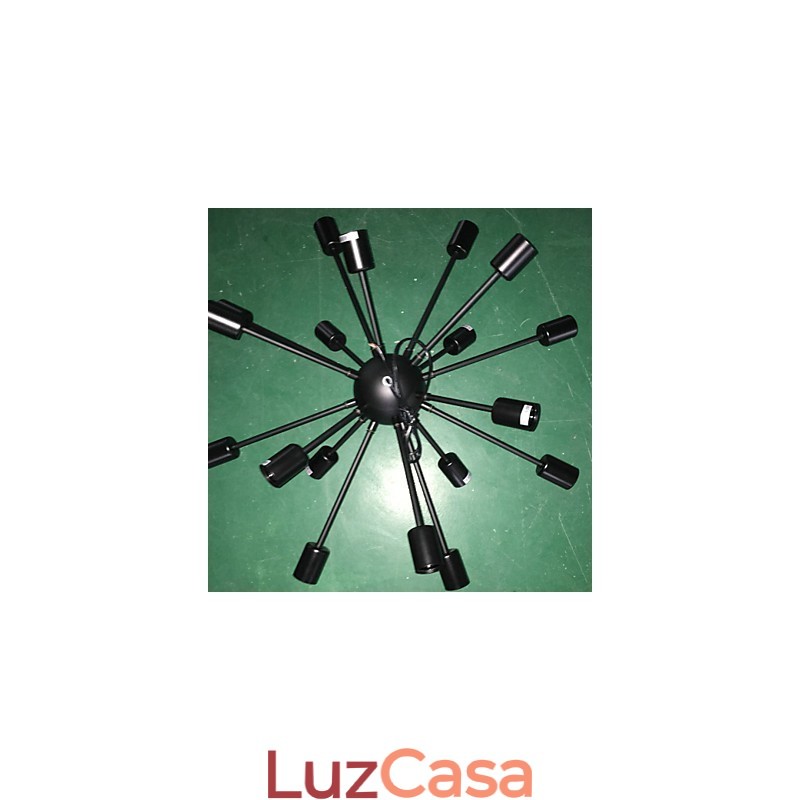 Lustre minimalista radial de 18 luzes estilo norte-americano