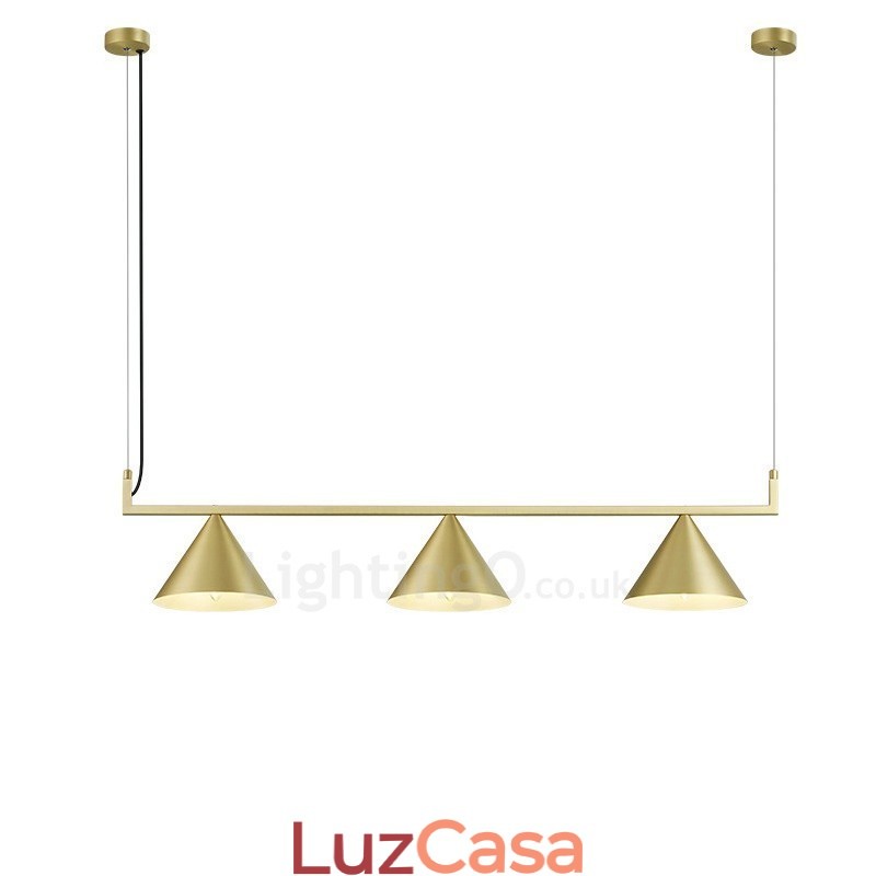 Luminária de teto pendente contemporânea moderna com 3 luzes