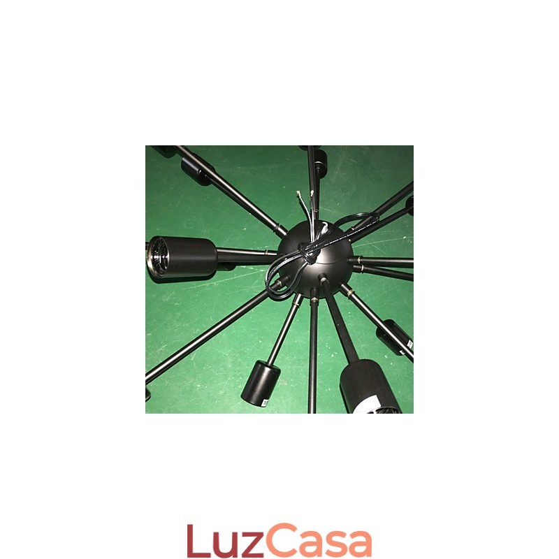 Lustre minimalista radial de 18 luzes estilo norte-americano