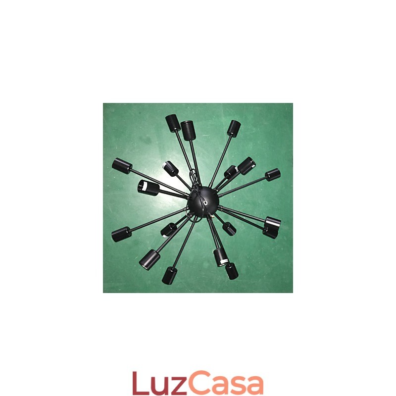Lustre minimalista radial de 18 luzes estilo norte-americano