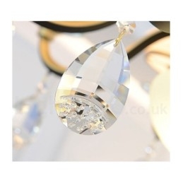 Lustre moderno contemporâneo retrô de luxo em cristal com abajur de vidro