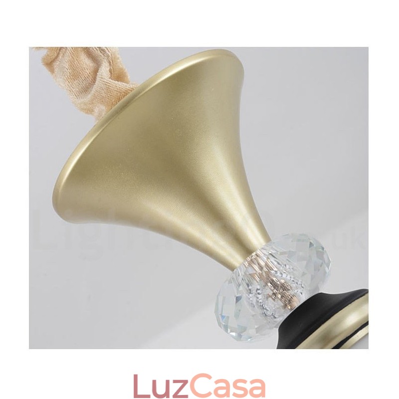 Lustre moderno contemporâneo retrô de luxo em cristal com abajur de vidro