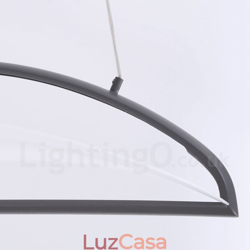 Luminária pendente moderna contemporânea de acrílico com 1 luz e cúpula de aço