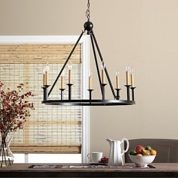 Lustre de metal com pintura estilo country mini