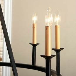 Lustre de metal com pintura estilo country mini