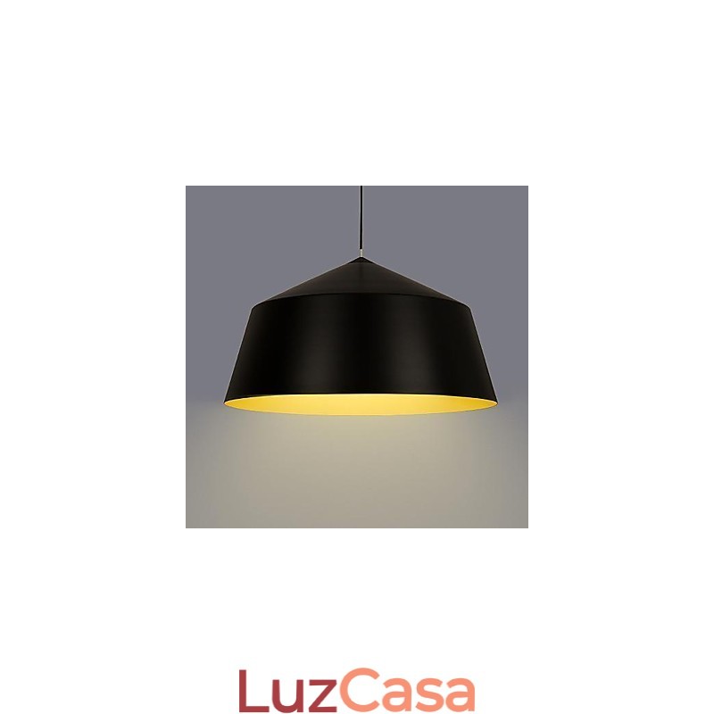 Lustre moderno contemporâneo de metal com pingente de luz