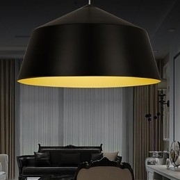 Lustre moderno contemporâneo de metal com pingente de luz