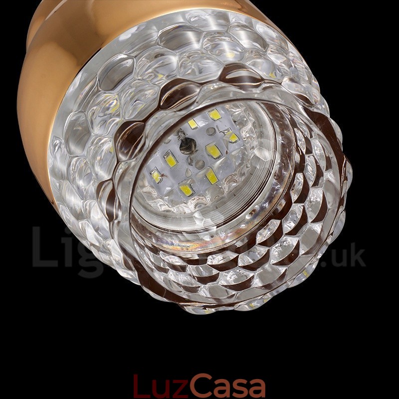 Luminária pendente moderna contemporânea de liga de alumínio com 1 luz e sombra de acrílico