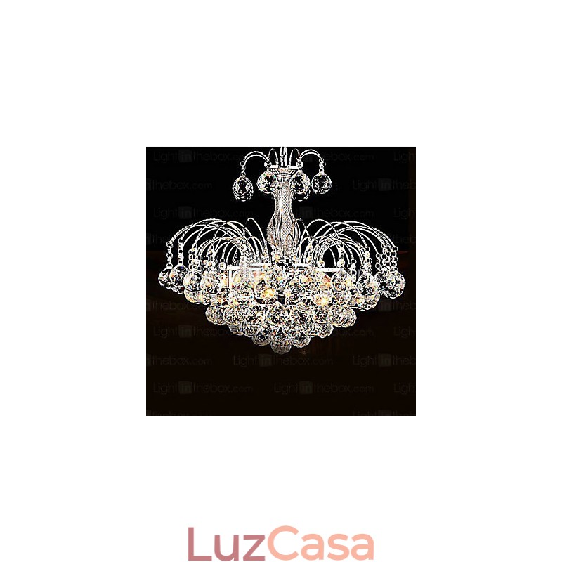 Pingente Luxo Moderno Cristal Sala de estar 3 Luzes Lustre
