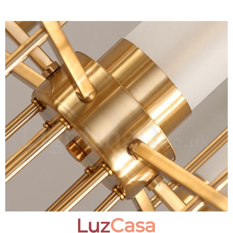 Lustre de aço moderno contemporâneo rústico Lodge 6 luzes com cúpula de vidro