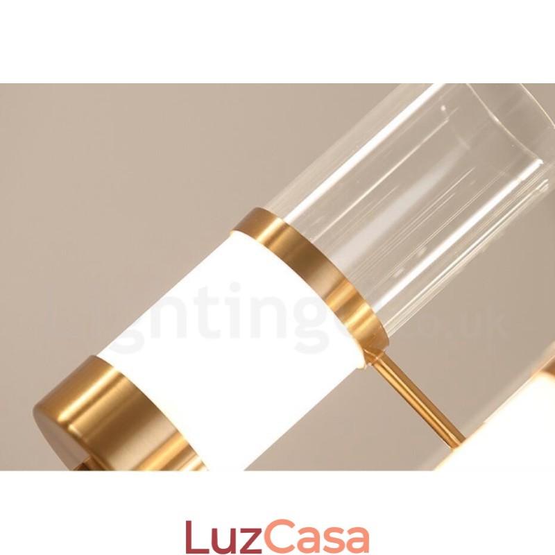 Lustre de aço moderno contemporâneo rústico Lodge 6 luzes com cúpula de vidro
