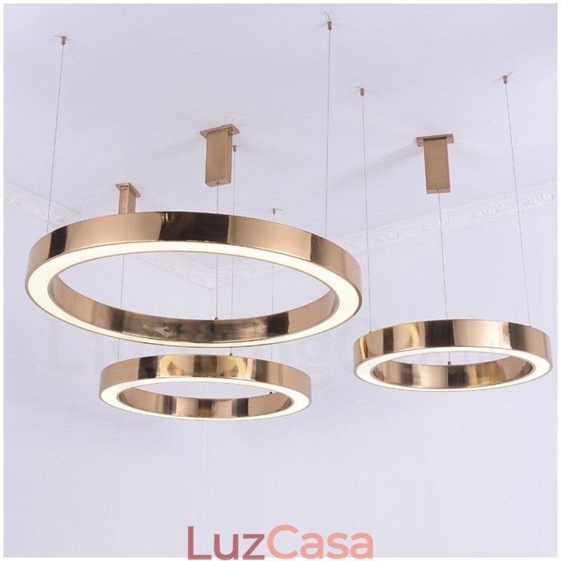 Luminária pendente moderna contemporânea de aço com 1 luz e cúpula de acrílico