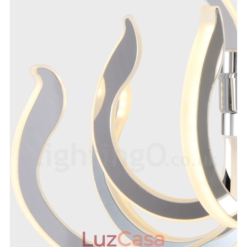 Lustre moderno contemporâneo de acrílico com 24 luzes e cúpula de acrílico