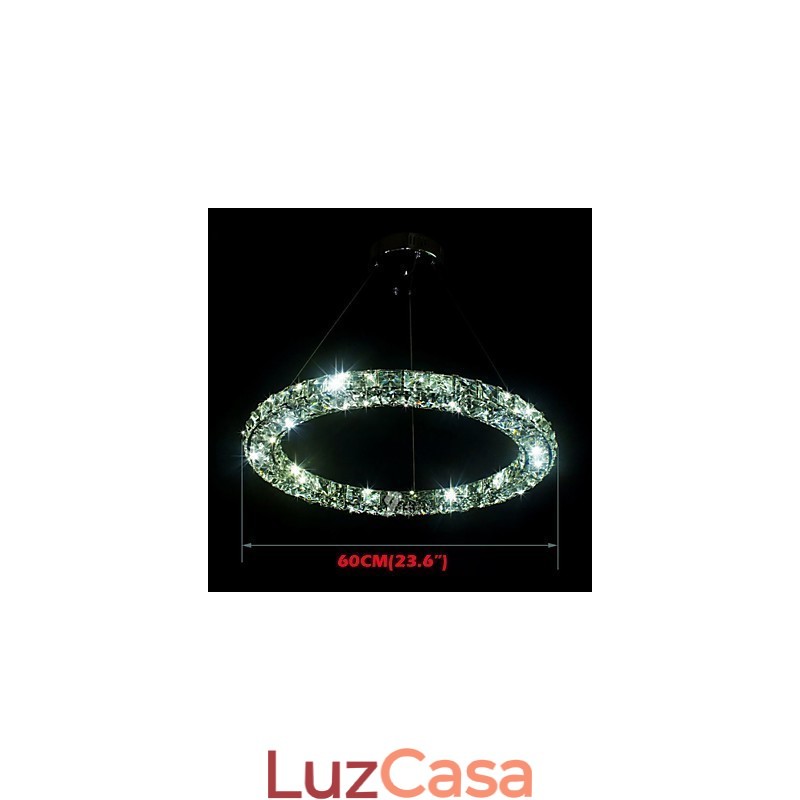 Luminária pendente de cristal moderna, única, três lados, K9, cristal, luzes de teto internas, luminárias