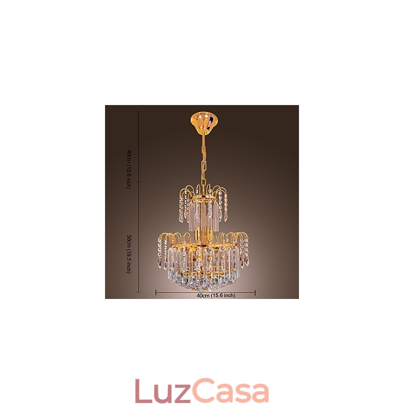 Lustre de Cristal de Luxo com 7 Luzes