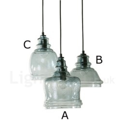 Luminária pendente moderna contemporânea de aço com 1 luz e cúpula de vidro