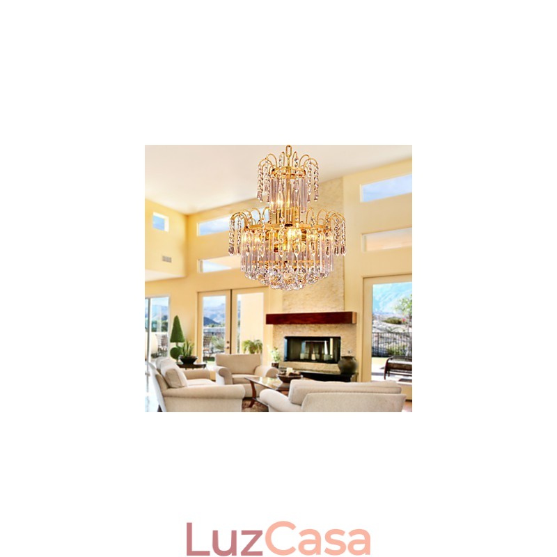 Lustre de Cristal de Luxo com 7 Luzes