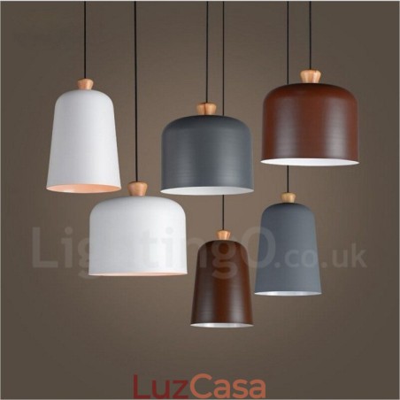 Luminária pendente moderna contemporânea de liga de alumínio com 1 luz e sombra de liga de alumínio Luminária pendente moderna contemporânea de liga de alumínio com 1 luz e sombra de liga de alumínio