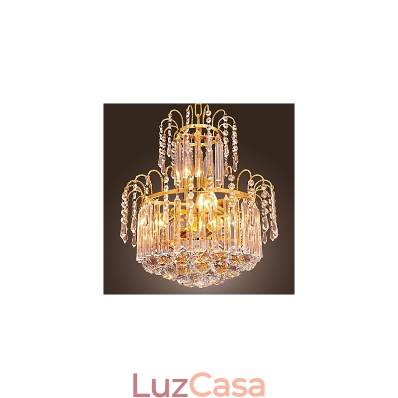 Lustre de Cristal de Luxo com 7 Luzes