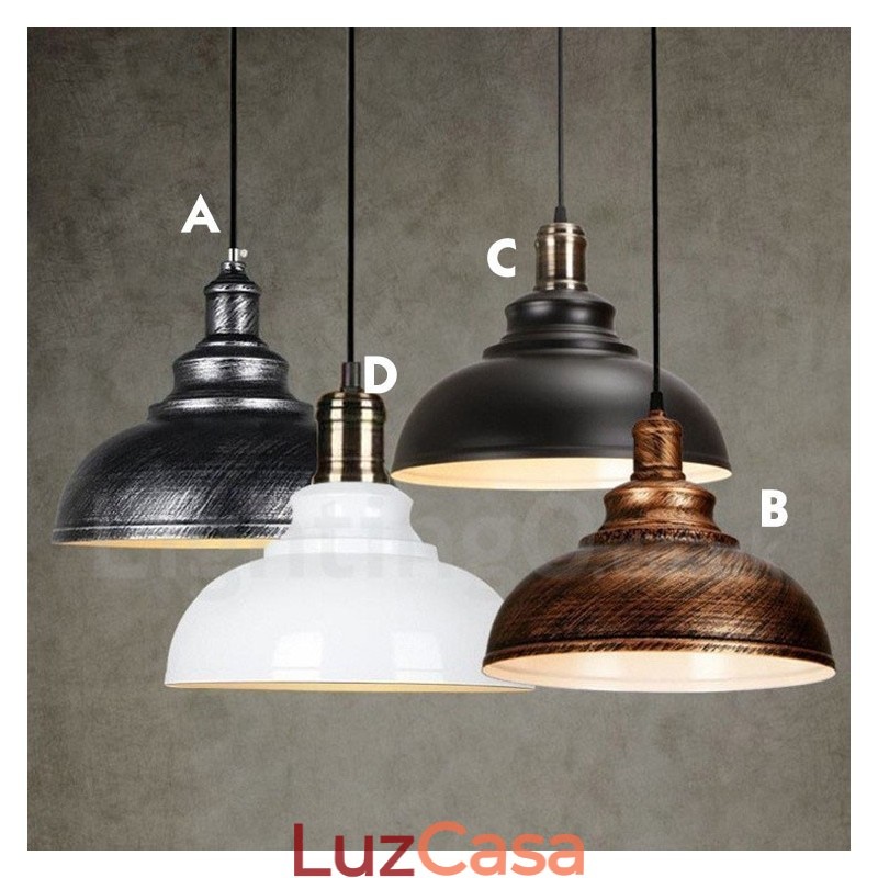 Luminária pendente moderna contemporânea de liga de alumínio com 1 luz e sombra de liga de alumínio