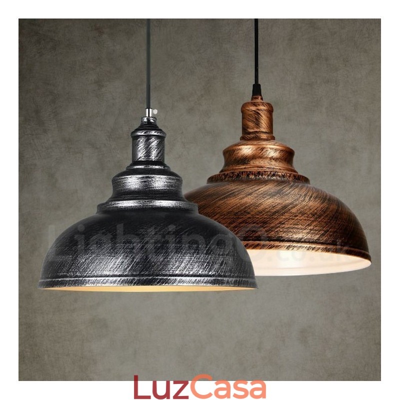 Luminária pendente moderna contemporânea de liga de alumínio com 1 luz e sombra de liga de alumínio