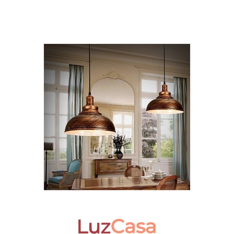 Luminária pendente moderna contemporânea de liga de alumínio com 1 luz e sombra de liga de alumínio