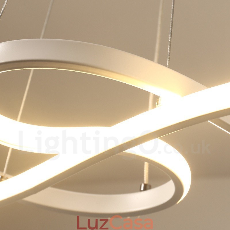 Luminária pendente moderna contemporânea em liga de alumínio com abajur de acrílico