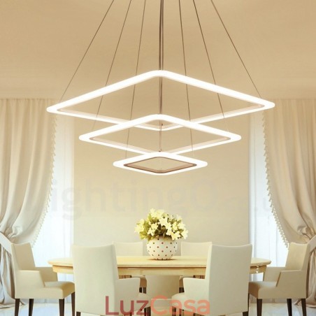Luminária pendente moderna contemporânea de liga de alumínio com 3 luzes e sombra de acrílico Luminária pendente moderna contemporânea de liga de alumínio com 3 luzes e sombra de acrílico