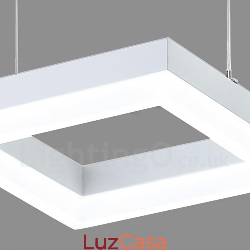 Luminária pendente moderna contemporânea de liga de alumínio com 6 luzes e sombra de acrílico
