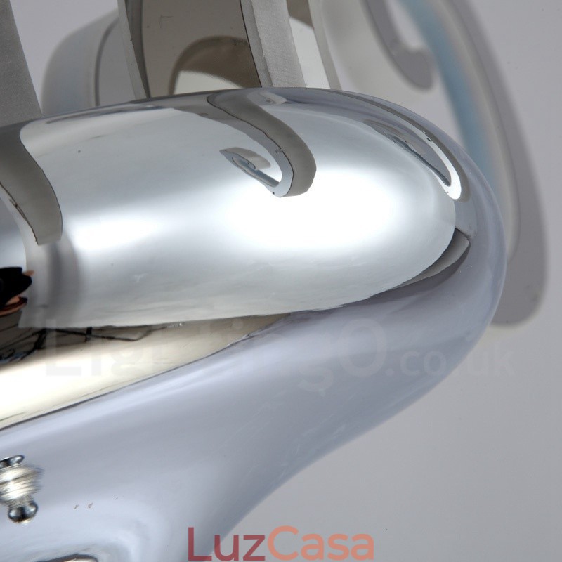 Lustre moderno contemporâneo regulável de aço com 12 luzes e cúpula de acrílico