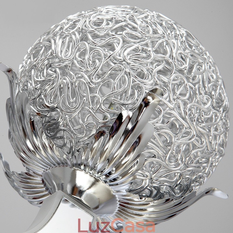 Lustre moderno contemporâneo regulável de aço com 8 luzes e sombra de liga de alumínio