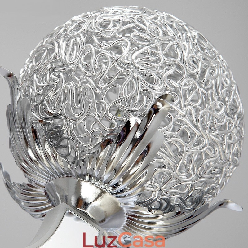 Lustre moderno contemporâneo regulável de aço com 12 luzes e sombra de liga de alumínio