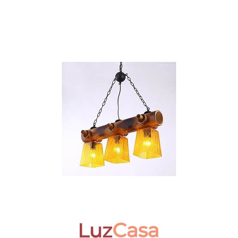 Lustre de bambu europeu, mediterrâneo e americano