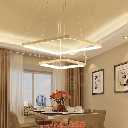 Luminária pendente moderna contemporânea de liga de alumínio com 2 luzes e cúpula de acrílico Luminária pendente moderna contemporânea de liga de alumínio com 2 luzes e cúpula de acrílico