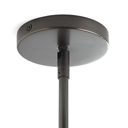 Lustre tradicional com 6 luzes e cúpula de vidro bolha