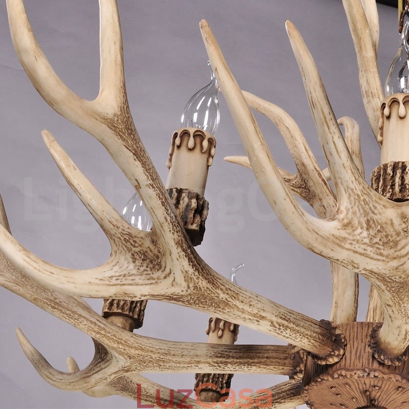 Lustre moderno contemporâneo nórdico rústico de 8 luzes