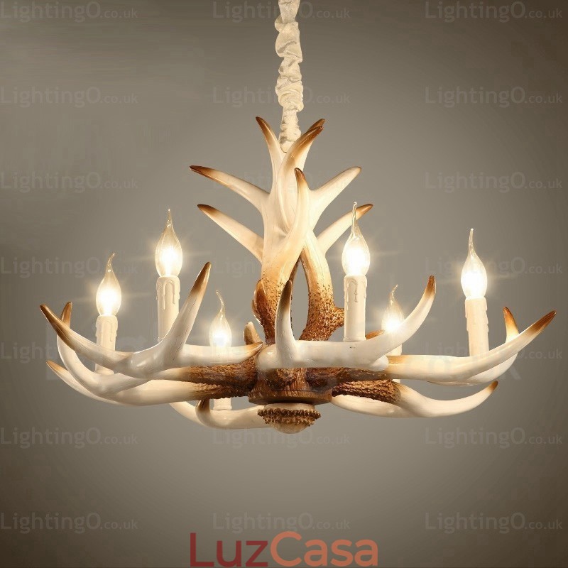 Lustre retrô vintage de 6 luzes