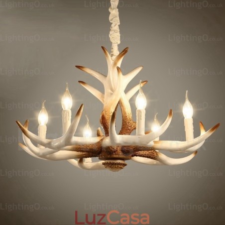 Lustre retrô vintage de 6 luzes Lustre retrô vintage de 6 luzes
