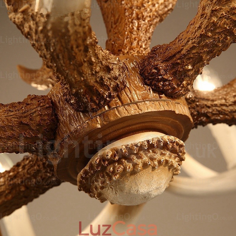 Lustre retrô vintage de 6 luzes