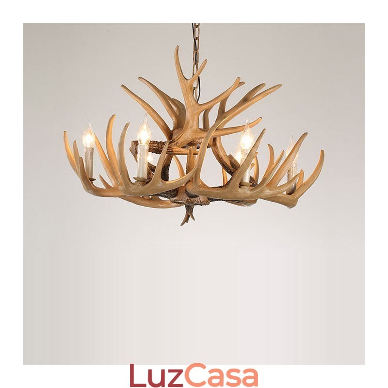 Lustre retrô vintage de 6 luzes