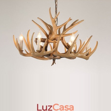 Lustre retrô vintage de 6 luzes