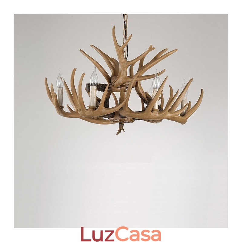 Lustre retrô vintage de 6 luzes