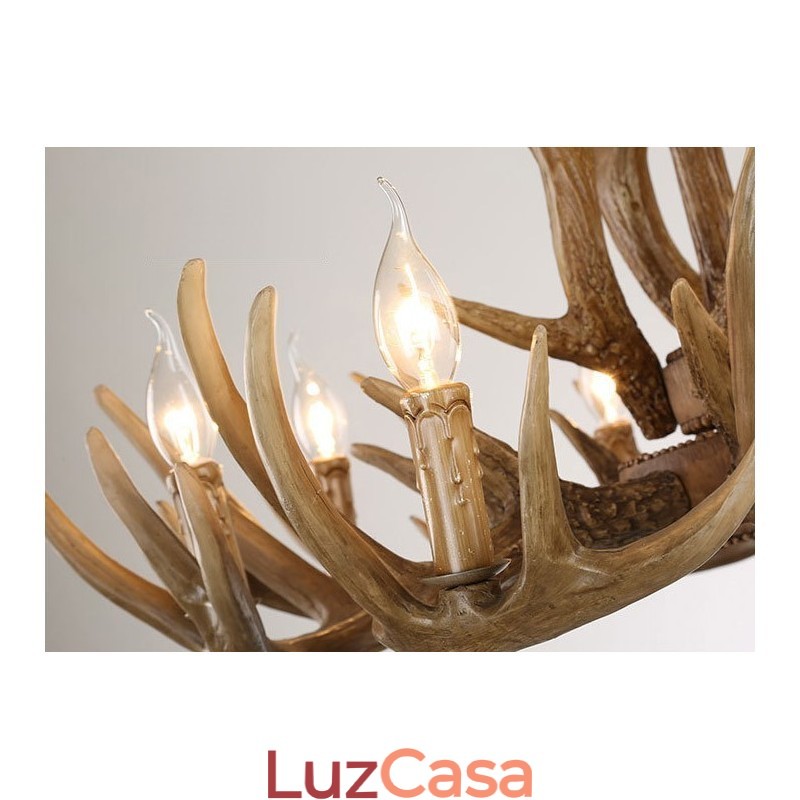 Lustre retrô vintage de 6 luzes