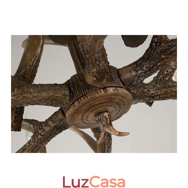 Lustre retrô vintage de 6 luzes