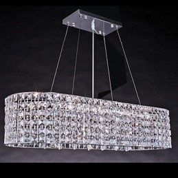 Lustre de cristal cromado moderno e contemporâneo